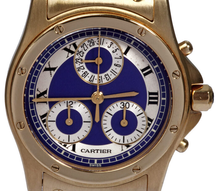 Cartier 18k Santos Ronde Chronograph