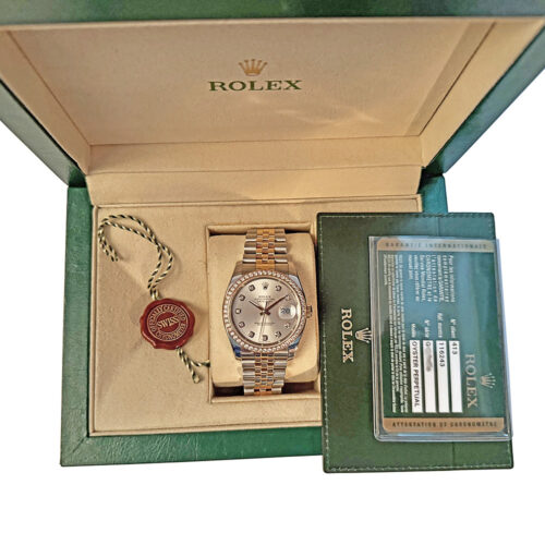 Rolex Datejust 36 116243 silver diamond