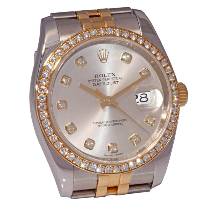 Rolex Datejust 36 116243 silver diamond